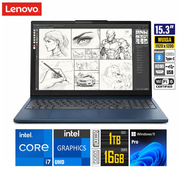 Laptop IdeaPad Slim 3 15IRH10 (15.3″ WUXGA) con Intel Core i7-13620H, 16 GB RAM y 1 TB SSD