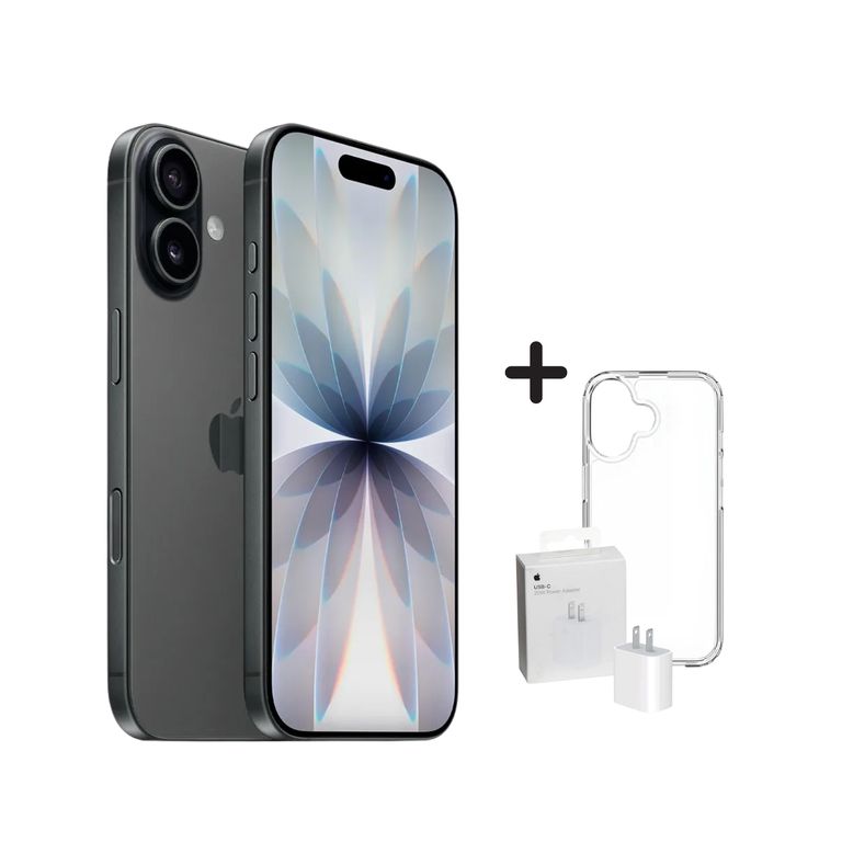 IPHONE 17 256GB CHIP FISICO - NEGRO + CARGADOR + CASE PROTECTOR