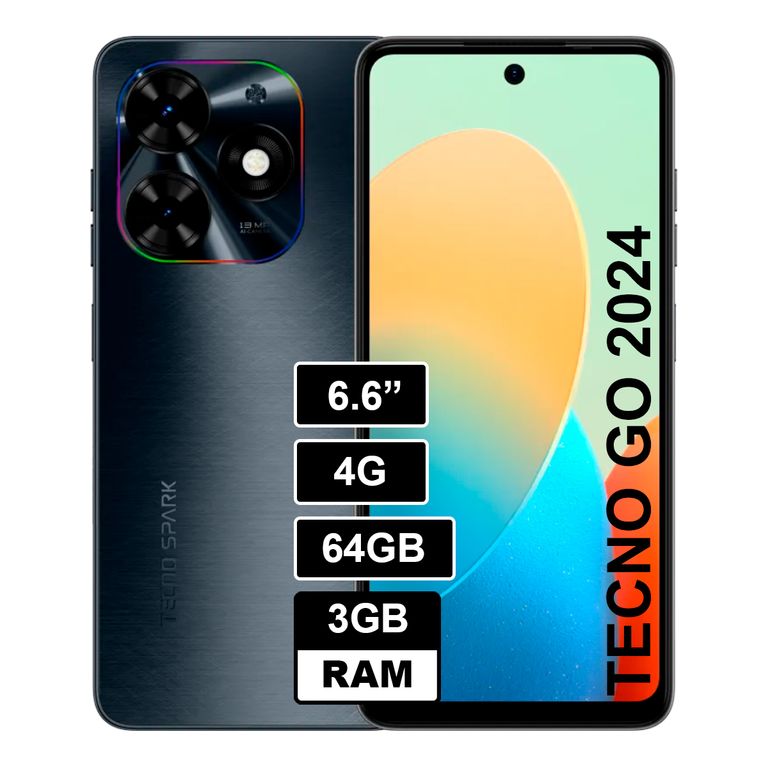 Smartphone Tecno Go 2024 3GB 64GB NEGRO