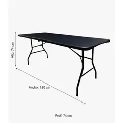GENERICO - Mesa Plegable Catering Rectangular 180 CM