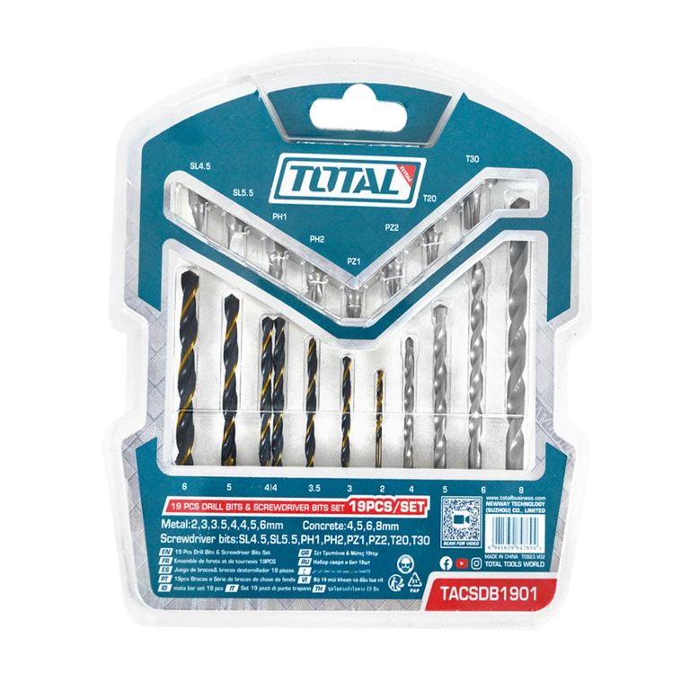 Set de Broca para Metal y Concreto + Puntillas 8 piezas