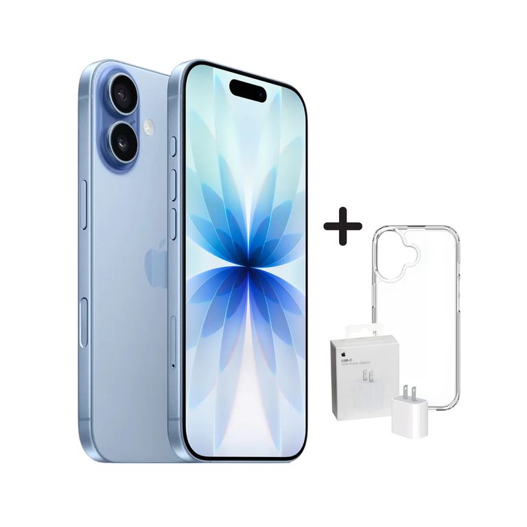IPHONE 17 256GB ESIM- AZUL + CARGADOR + CASE
