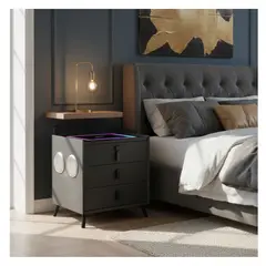 GENERICO - MESA DE NOCHE SMART CON 3 CAJONES