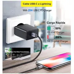 NETCOM - Cable USB-C a Lightning 18M PD 20W