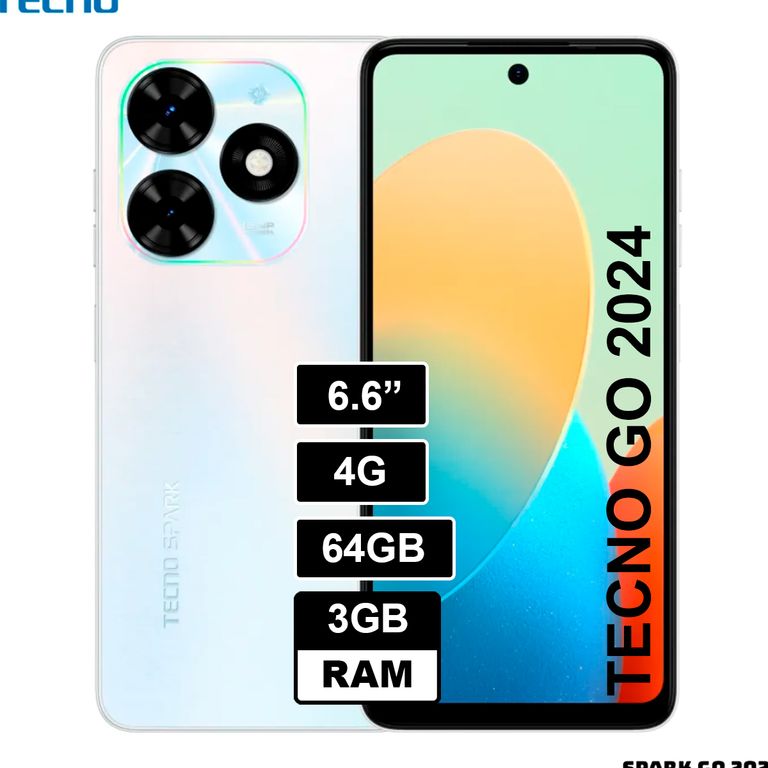 Smartphone Tecno Go 2024 3GB 64GB BLANCO