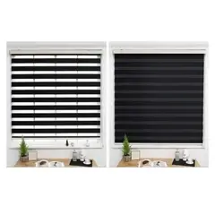 GENERICO - PERSIANAS DE COLOR NEGRO DE 180X60 CM