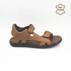 FAR WEST - Sandalias Franciscanas Hombre y Mujer Alejo Cuero Marrón Claro