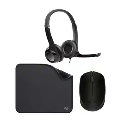 LOGITECH - COMBO MOUSE M170 PAD MOUSE 200x230 AUDIFONO H390 NEGRO