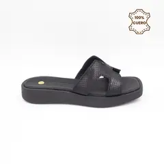 FAR WEST - Sandalias Mujer Bella Cuero Negro