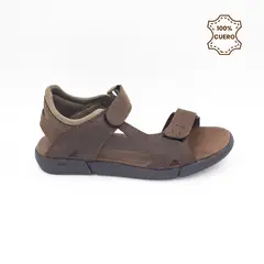 FAR WEST - Sandalias Franciscanas Hombre y Mujer Alejo Cuero Marrón Oscuro