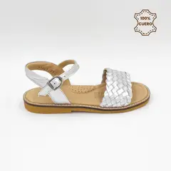GENERICO - Sandalias Mujer Moana Cuero Plata