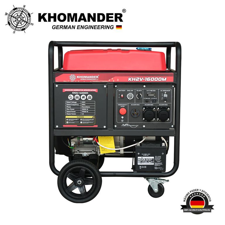 GENERADOR GASOLINERO 13000W MONOFASICO 220V -