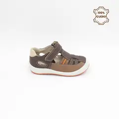 FAR WEST - Sandalias Niño Cael Cuero Marrón