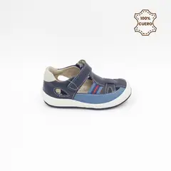 FAR WEST - Sandalias Niño Cael Cuero Azul