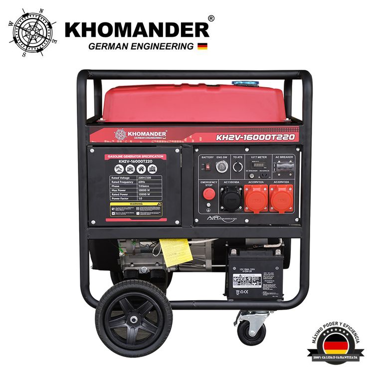 GENERADOR GASOLINERO 13000W TRIFASICO 220V -