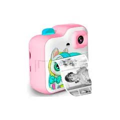 GENERICO - Cámara Digital Infantil Diseño Unicornio con 3 Rollos Rosado