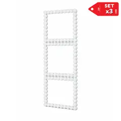 INSPIRA MARKET - Set de 3 Espejos Decorativos Espejo con Marco de Esferas