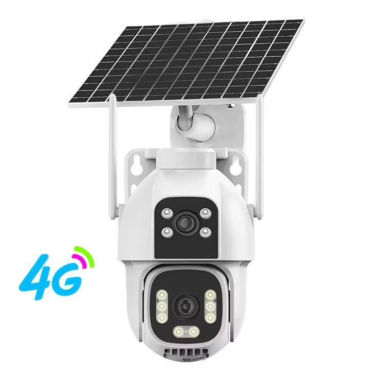 Cámara Ptz Con Chip Panel Solar 2 Lentes FHD 3K