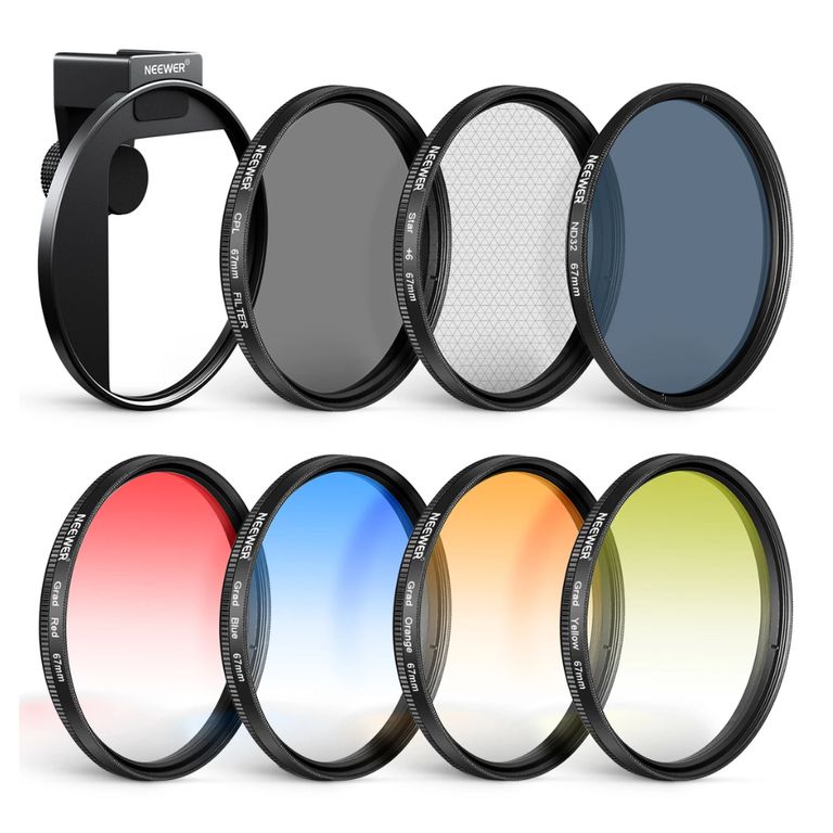 Kit de Filtros ND 67mm con Clip para telefono y cámara