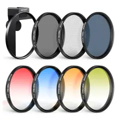 NEEWER - Kit de Filtros ND 67mm con Clip para telefono y cámara