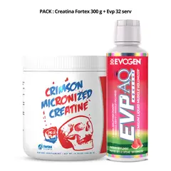 EVOGEN - Creatina Crimson Micronized 300 g + Evp-aq Glicerol Liquido 473ml - Watermelon