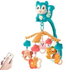 GENERICO - Movil Musical Giratorio de Ardilla para Cuna Bebés