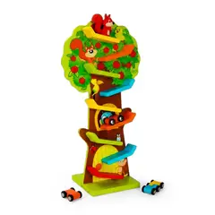 GENERICO - Árbol de Madera con Pista de Carritos Zig Zag