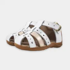 HORMIGUITA - 1944 Sandalia Pibe Blanco Tricolor