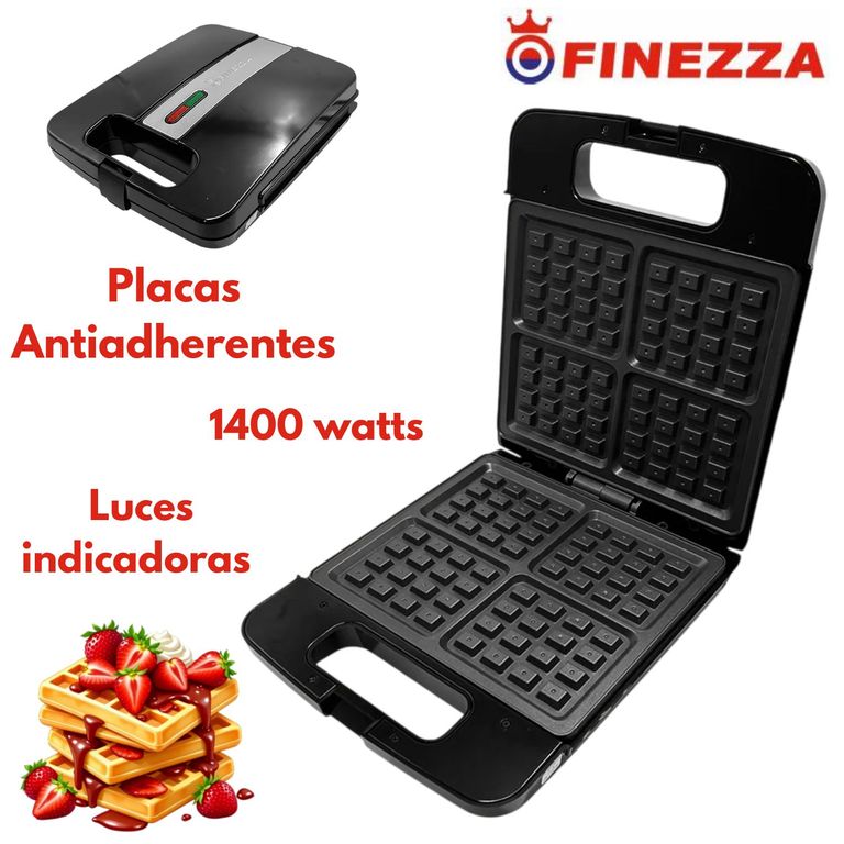 Waflera FZ- 827WF4 4 piezas Antiadherente Luces indicadoras