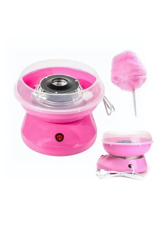 MINI MÁQUINA ELÉCTRICA PORTATIL DE ALGODON DE AZÚCAR-ROSADO