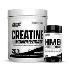 NUTREX RESEARCH - Creatina 1 kg - Monohidratada + HMB 1000 120Cápsulas HMB Nutrex