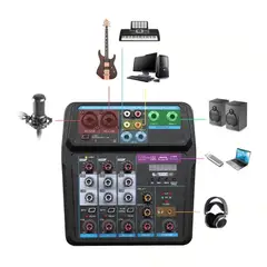 POTENZA - MINI MIXER INTERFACE 4 CANALES PZ-U4