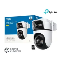 TP LINK - Cámara Vigilancia Tapo C545D 2K 3MP Tp-Link Doble lente 2K + 2K Audio 2 Vías Detección IA SD 128GB