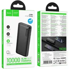 HOCO - Power Bank J158A 10000mAh Slim Suit negro Doble Entrada Carga Inteligente