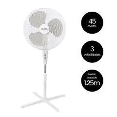 BELESSI - Ventilador Pedestal 16 45W 3 velocidades Blanco