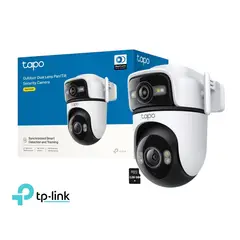 TP LINK - Cámara Seguridad Tp-Link Tapo C545D 2K 3MP Doble lente 2k + 2k Detección IA Vehículos SD 128GB