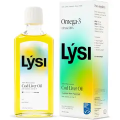 GENERICO - LYSI Aceite de hígado de bacalao, suplemento de omega-3, 1660 mg de EPA y DHA por porción