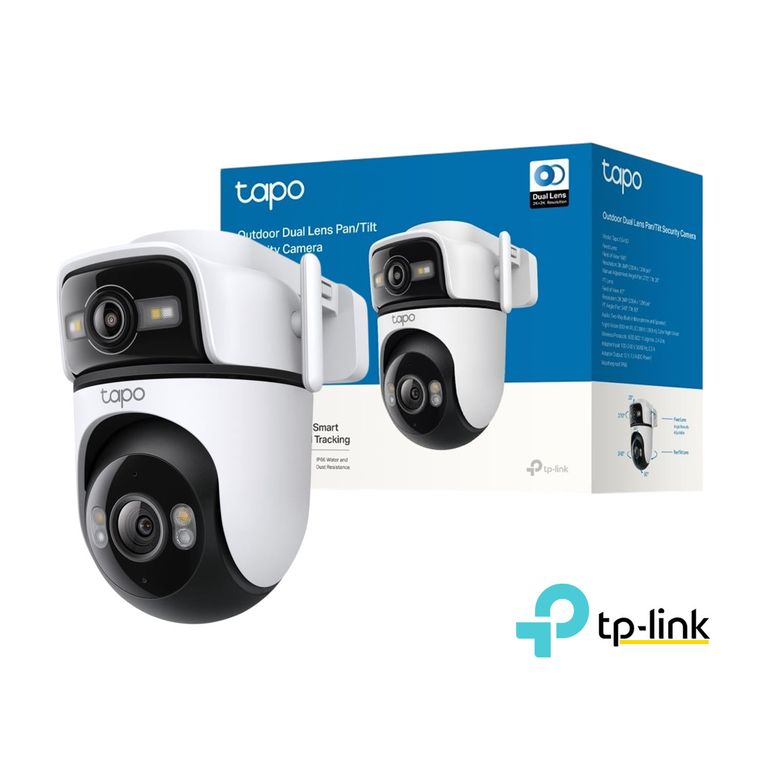 Tapo C545D 2K 3MP Cámara Seguridad Doble lente Detección IA Vehículos Visión Noche