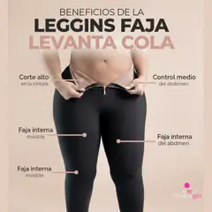 MW FITNESS GIRL - LEGGING EFECTO LIPO COLOR NEGRO