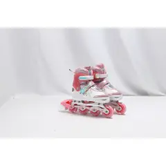 GENERICO - PATINES LINEALES 4 RUEDAS TALLA M 35-38 NIÑA CORAL