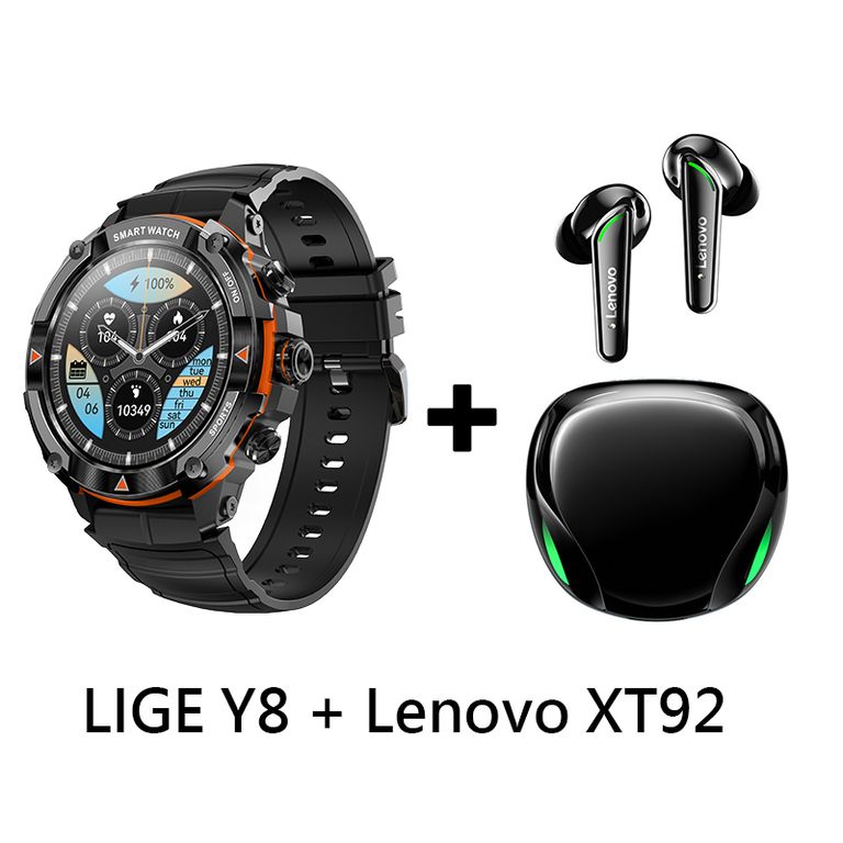 Audífonos Bluetooth XT92 y Smartwatch Y8 reloj inteligente