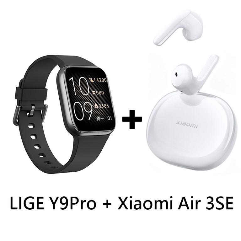 Audífonos Bluetooth Air 3 SE y Reloj Inteligente Y9PRO