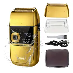 KEMEI - Afeitadora Shaver Cortadora Recargable Barber