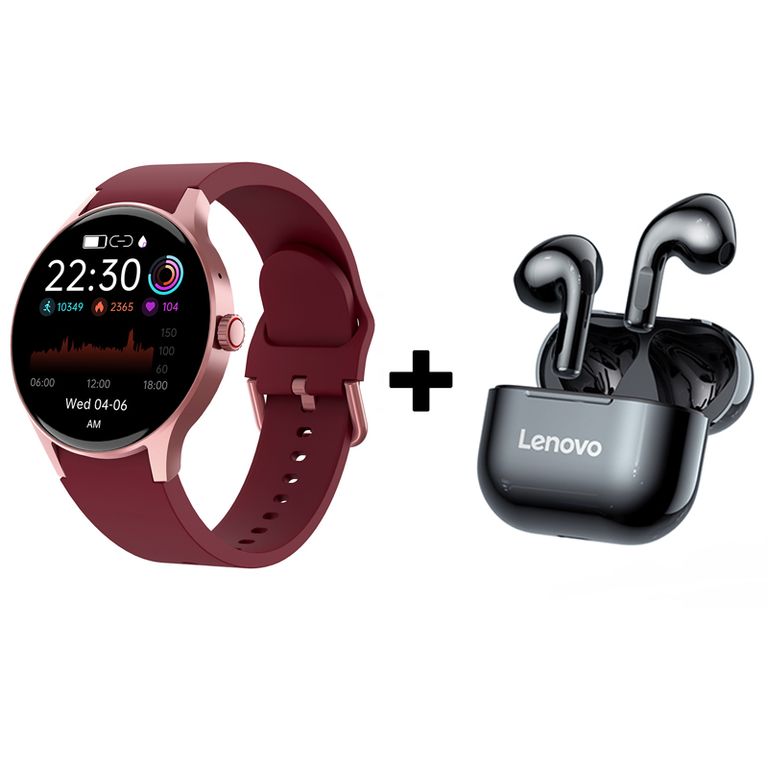 Audífonos Bluetooth LP40 y Reloj Inteligente Smart Watch Y80