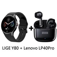 LENOVO - Audífonos Bluetooth LP40 PRO y Reloj Inteligente Y80