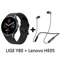 LENOVO - Audífonos Bluetooth HE05 y Reloj Inteligente Smart Watch Y80