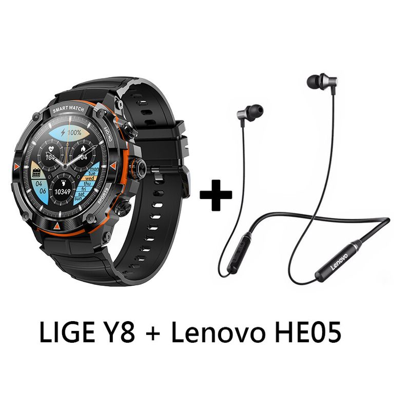 Audífonos Bluetooth HE05 y Reloj Inteligente Smart Watch Y8