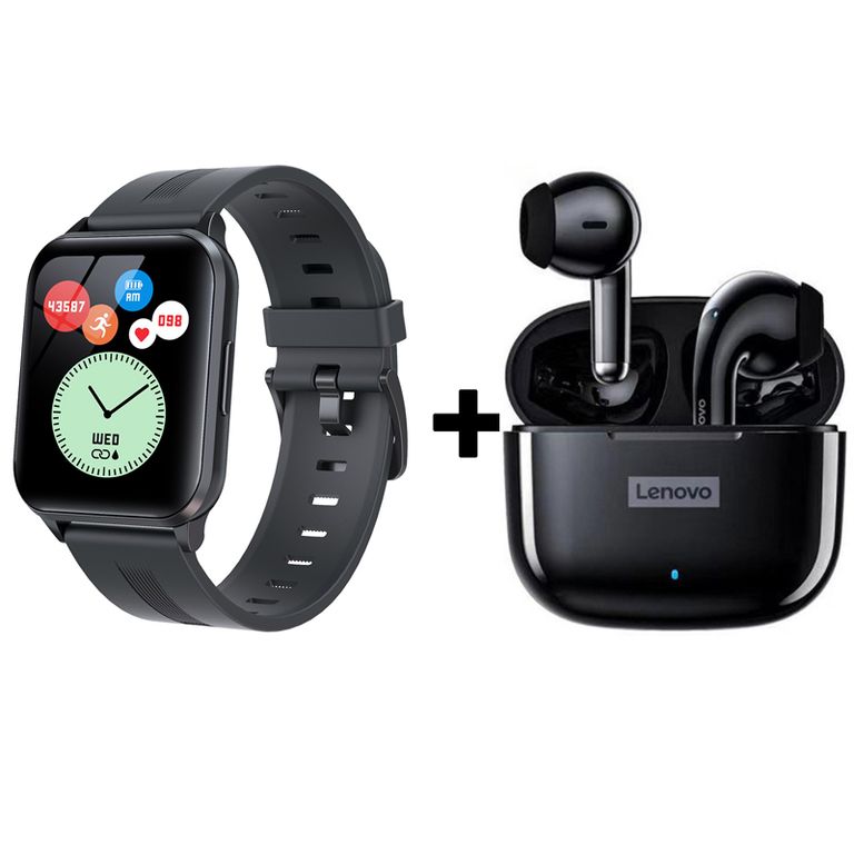 Audífonos Bluetooth LP40 PRO y Reloj Inteligente Y79