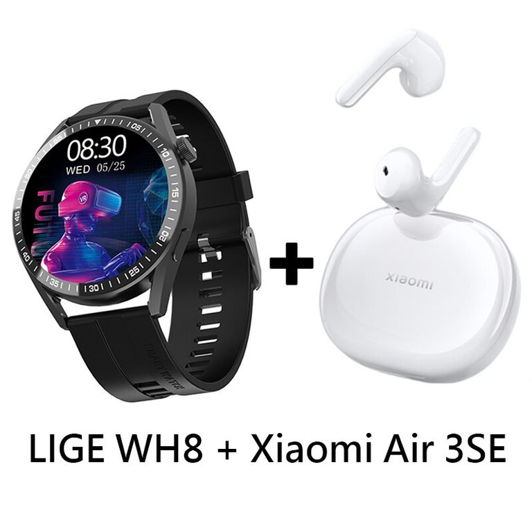 Audífonos Bluetooth Air 3 SE y Reloj Inteligente WH8