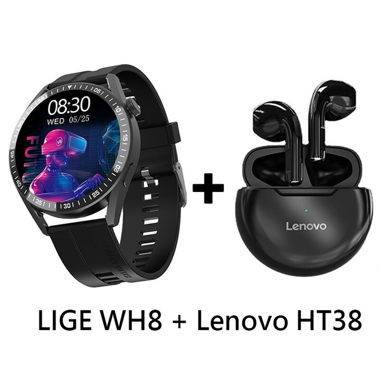 Audífonos Bluetooth HT38 y Reloj Inteligente Smart Watch WH8